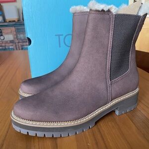 Bennet Dark Brown Faux Fur Water Resistant Leather Boot
